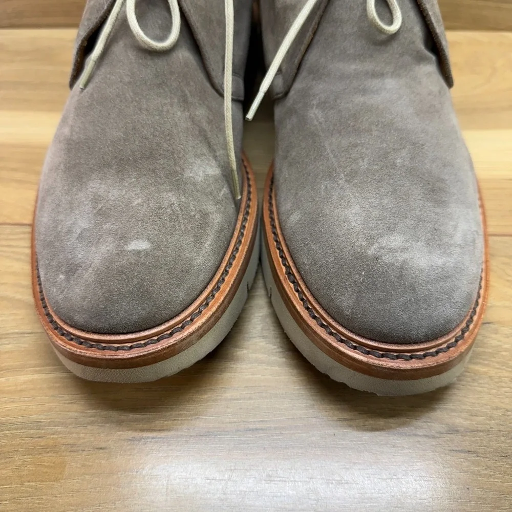 Antonio Maurizi Taupe Suede Chukka Boots Mens 8 EU 41 Vibram Minimalist Business